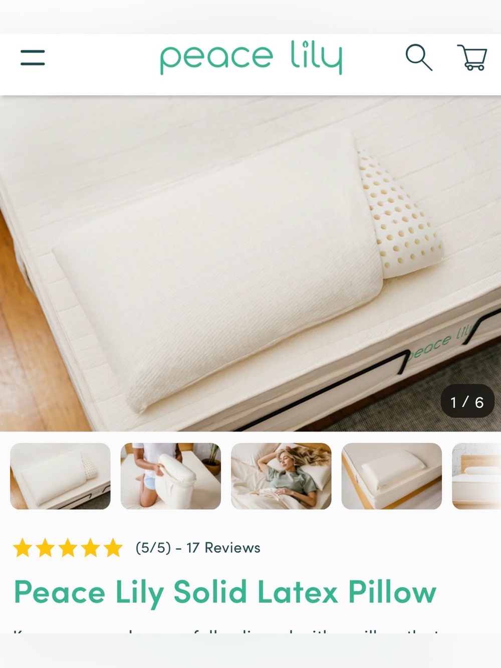 PEACE LILLY ORGANIC LATEX PILLOW
